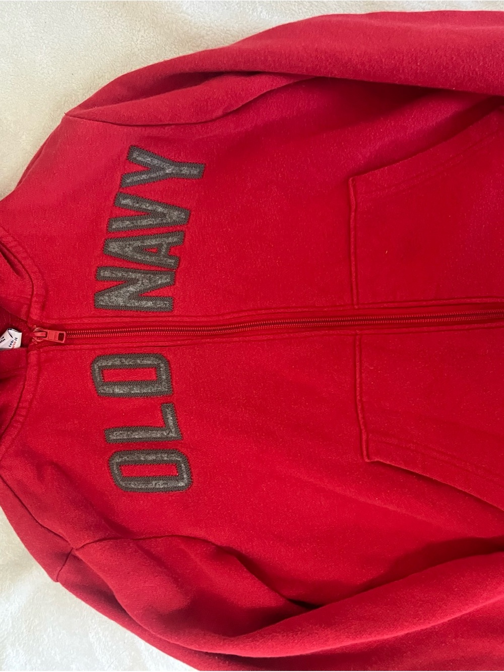 Old Navy Red Kids Full-Zip Sweatshirt with Logo